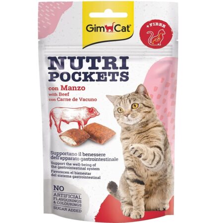 Gimcat Nutri Pockets With Beef 60Gr