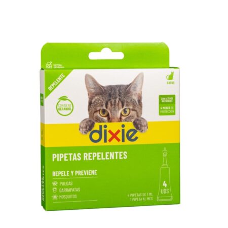 DIXIE Pipettes Répulsives Chats 4 UNITÉS