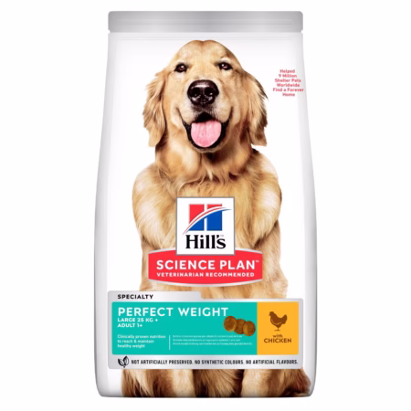 Perfect Weight – Croquettes pour Chien Adulte (1+) – Grande Race – au Poulet 12kg
