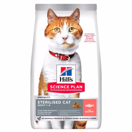Hill’s Science Plan Croquettes pour Chat Adulte Stérilisé (1-6) – au Saumon