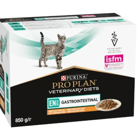 Veterinary Diets Feline EN St/Ox Gastrointestinal - Sachets pour Chat ayant des Troubles Digestifs au Poulet