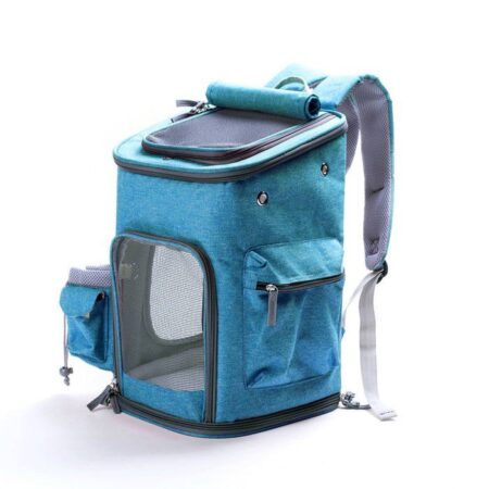 Sac à dos - K2 - PRO - 27x27x43cm - Turquoise - Pour petits chiens et chats