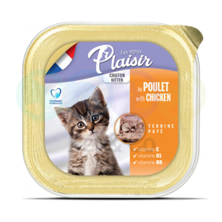 Pâté Plaisir Kitten pour chatons au poulet 100g – Les Repas Plaisir pour les chatons en pleine croissance