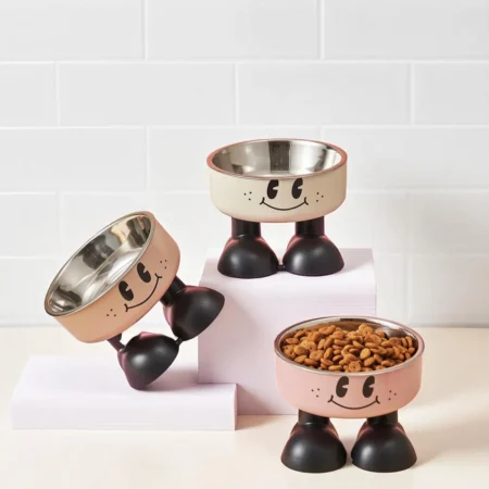 Bols Gamelle pour en inox surélevé avec pieds