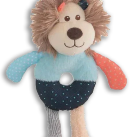 Petit lion en tissu et peluche 29x17cm