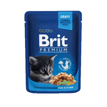 Brit Premium Cat Pouches Chicken Chunks for Kitten 100 g