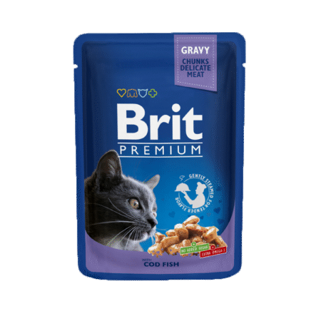 Brit Premium Cat Pouches with Cod Fish 100 g
