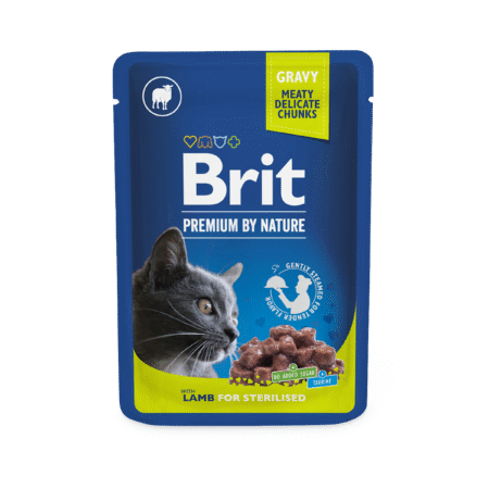 Brit premium Cat Pouches Lamb for Sterilised 100 g