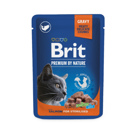 Brit premium Cat Pouches Salmon for Sterilised 100 g