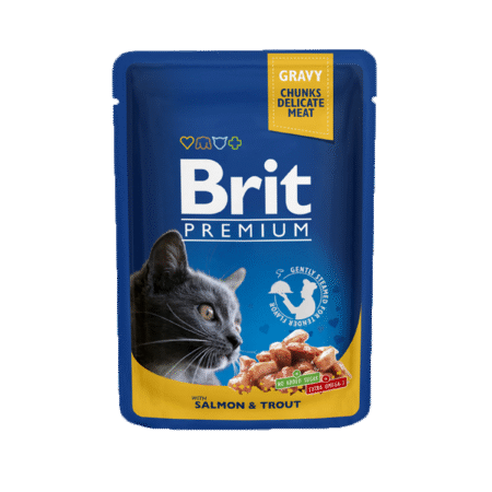 Brit Premium Cat Pouches with Salmon & Trout 100 g