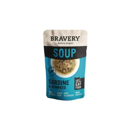 Soupe Bravery Gatto aux sardines et aux algues, sachet de 40g