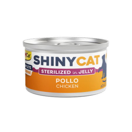 Gimcat Shinycat Jelly Poulet Stérilisé 70g. Aliment humide pour chats.
