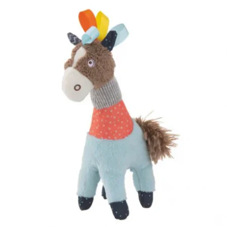 Petit cheval en tissu et peluche 28x12cm