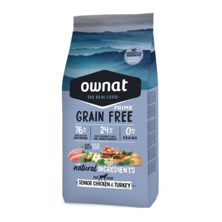 Grain free OWNAT GF PRIME SENIOR CHICKEN&TURKEY (DOG) 12KG