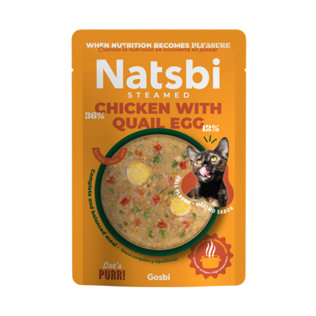 Natsbi Cat Steamed Chicken with Quail egg