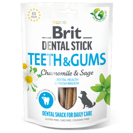Brit Dental Stick Teeth & Gums with Chamomile & Sage 7 pcs