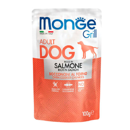 MONGE Grill Dog Wet Salmon 100G